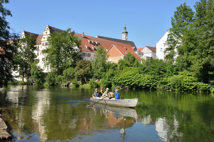 Munderkingen_Donau_Bootsfahrt; Kanuwandern auf der Donau